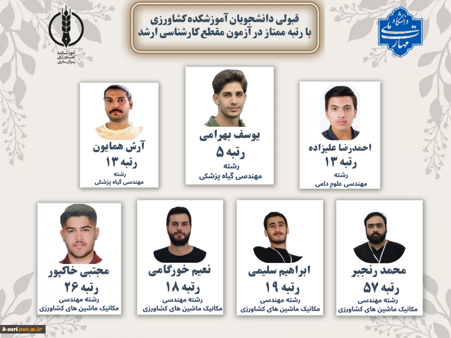 قبولی دانشجویان با رتبه ممتاز در مقطع کارشناسی ارشد