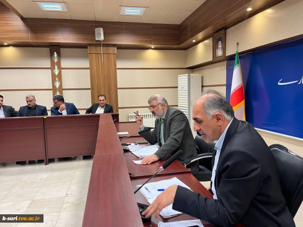 حضور دکتر هادی کاظمی ریاست آموزشکده کشاورزی ساری در جلسه شورای کشاورزی  شهرستان ساری 2